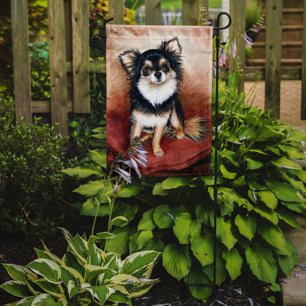 Caroline's Treasures Chihuahua Long Hair Garden Flag – Decorative Outdoor Yard Flag MH1035GF