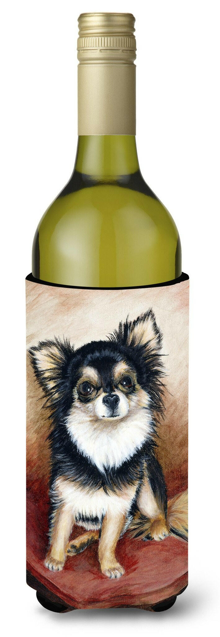 Chihuahua Long Hair Wine Bottle Beverage Insulator Hugger MH1035LITERK by Caroline's Treasures