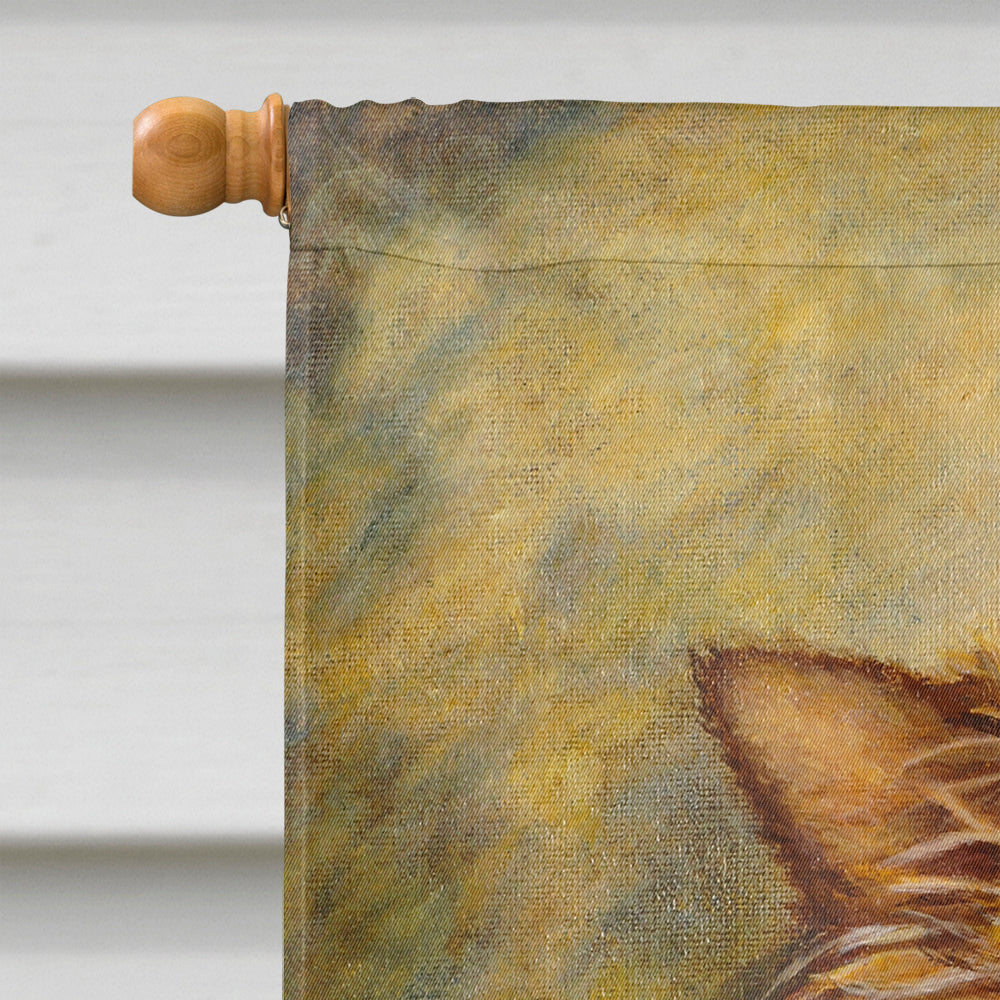 Chihuahua Long Hair Brown Flag Canvas House Size MH1036CHF  the-store.com.