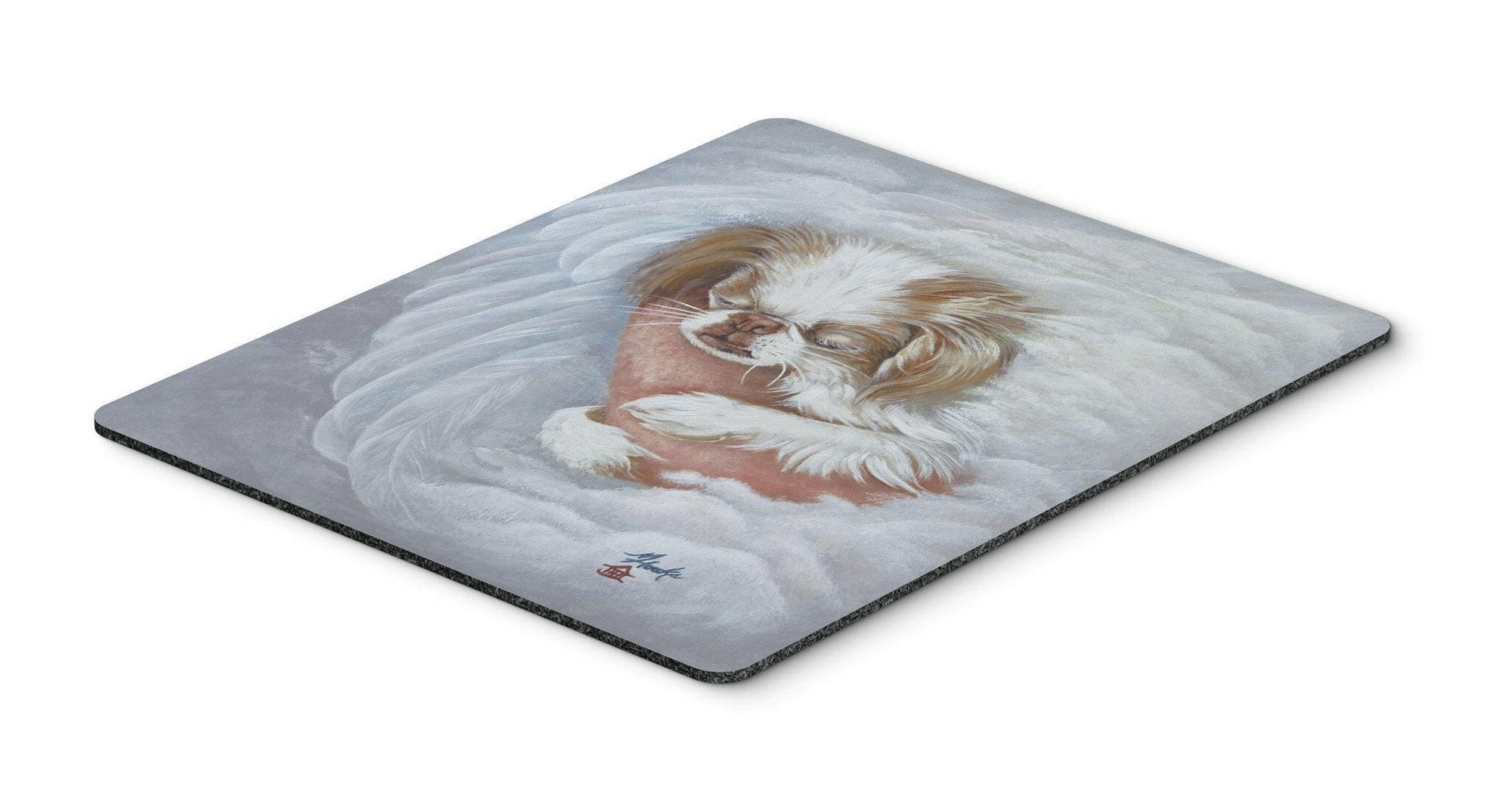 Japanese Chin in an Angels Arms Mouse Pad, Hot Pad or Trivet MH1037MP by Caroline's Treasures