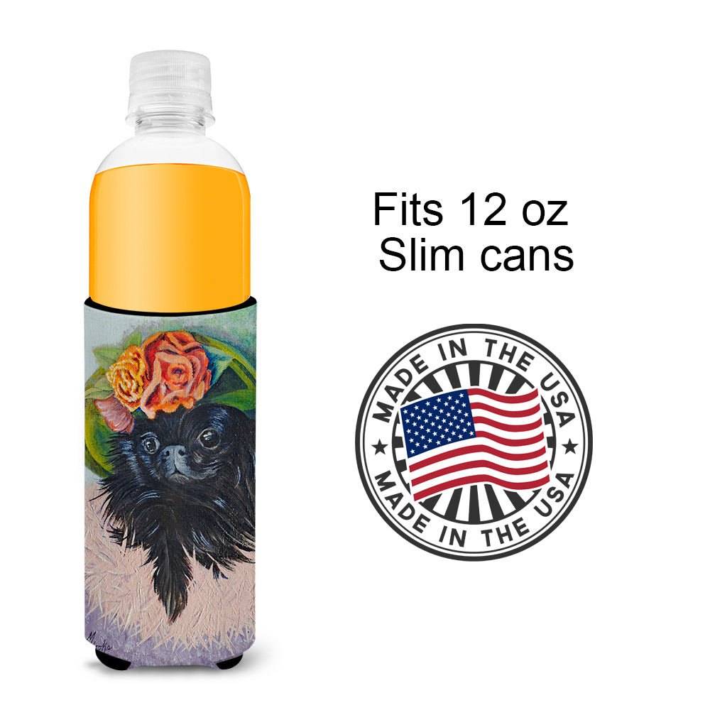 Black Pekingese Ultra Beverage Insulators for slim cans MH1038MUK