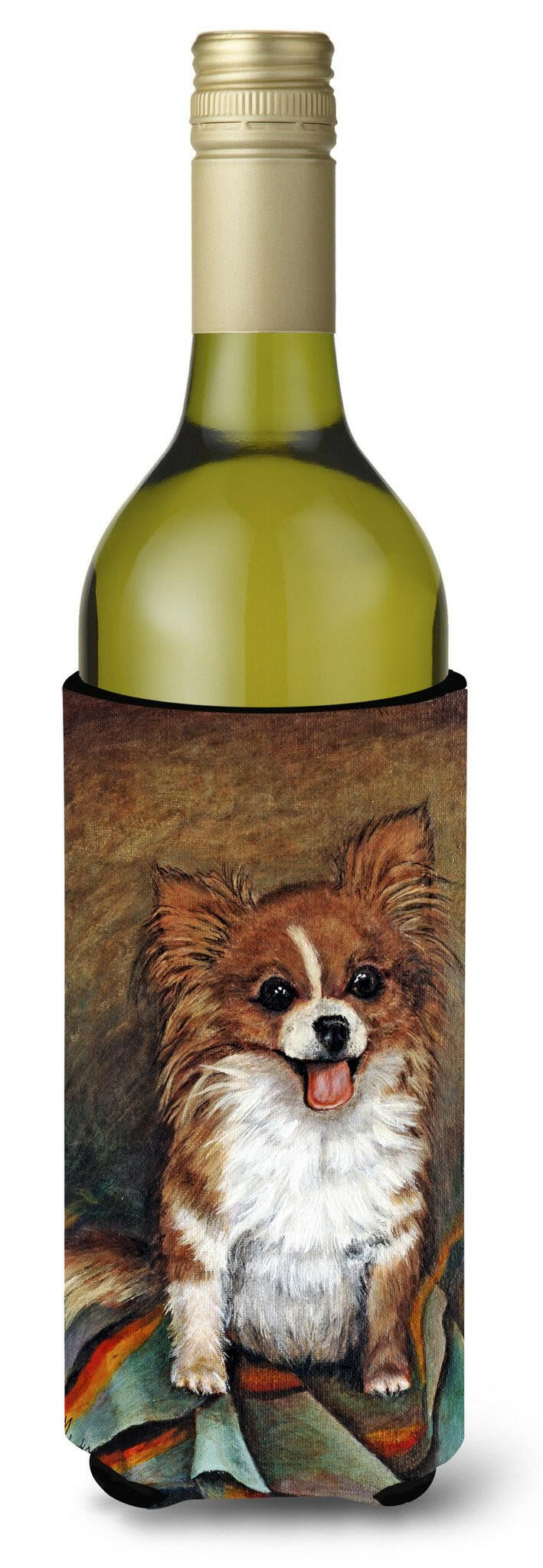 Cecilia Chihuahua Long Hair  Wine Bottle Beverage Insulator Hugger MH1039LITERK by Caroline's Treasures