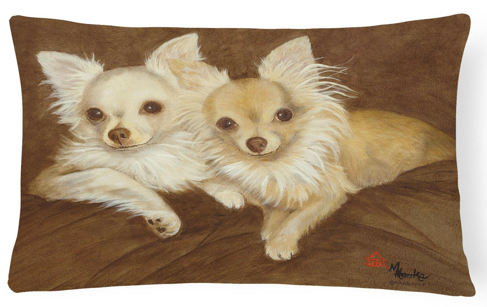 Chihuahua For the Pair Fabric Decorative Pillow MH1042PW1216 by Caroline's Treasures
