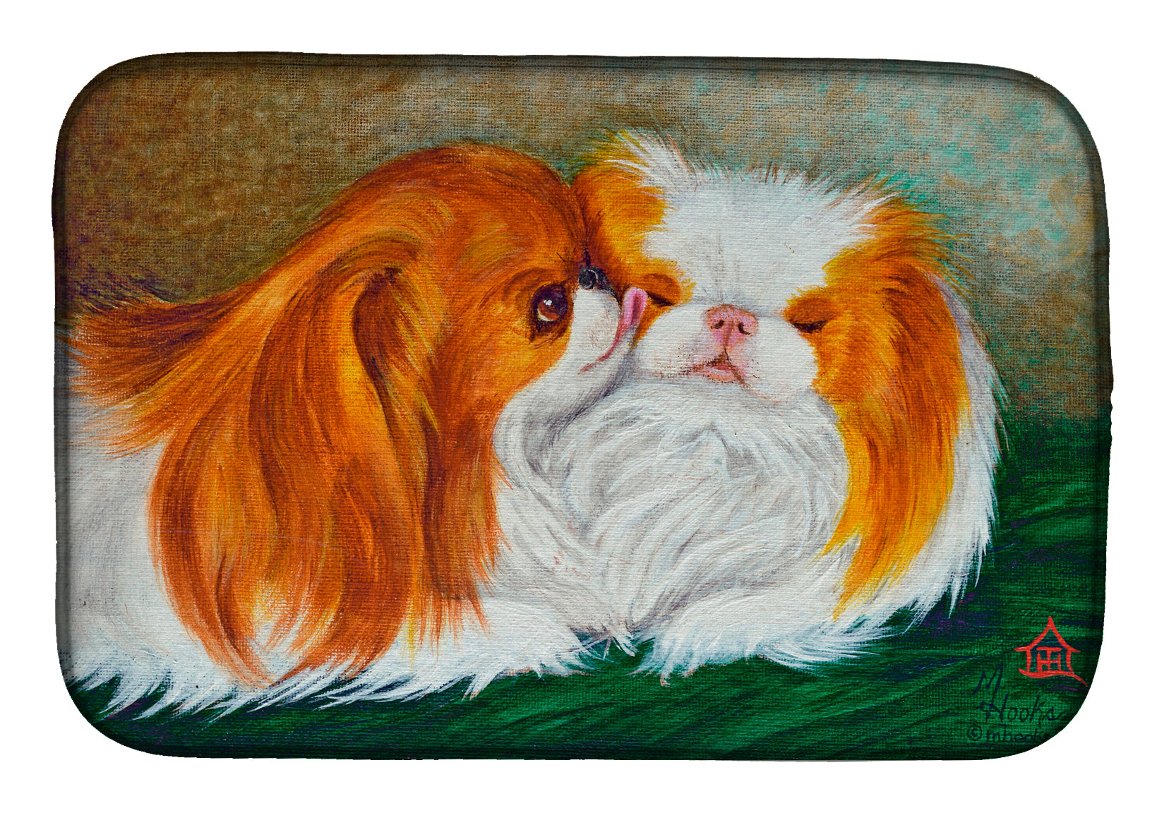 Japanese Chin Best Friends Dish Drying Mat MH1045DDM  the-store.com.