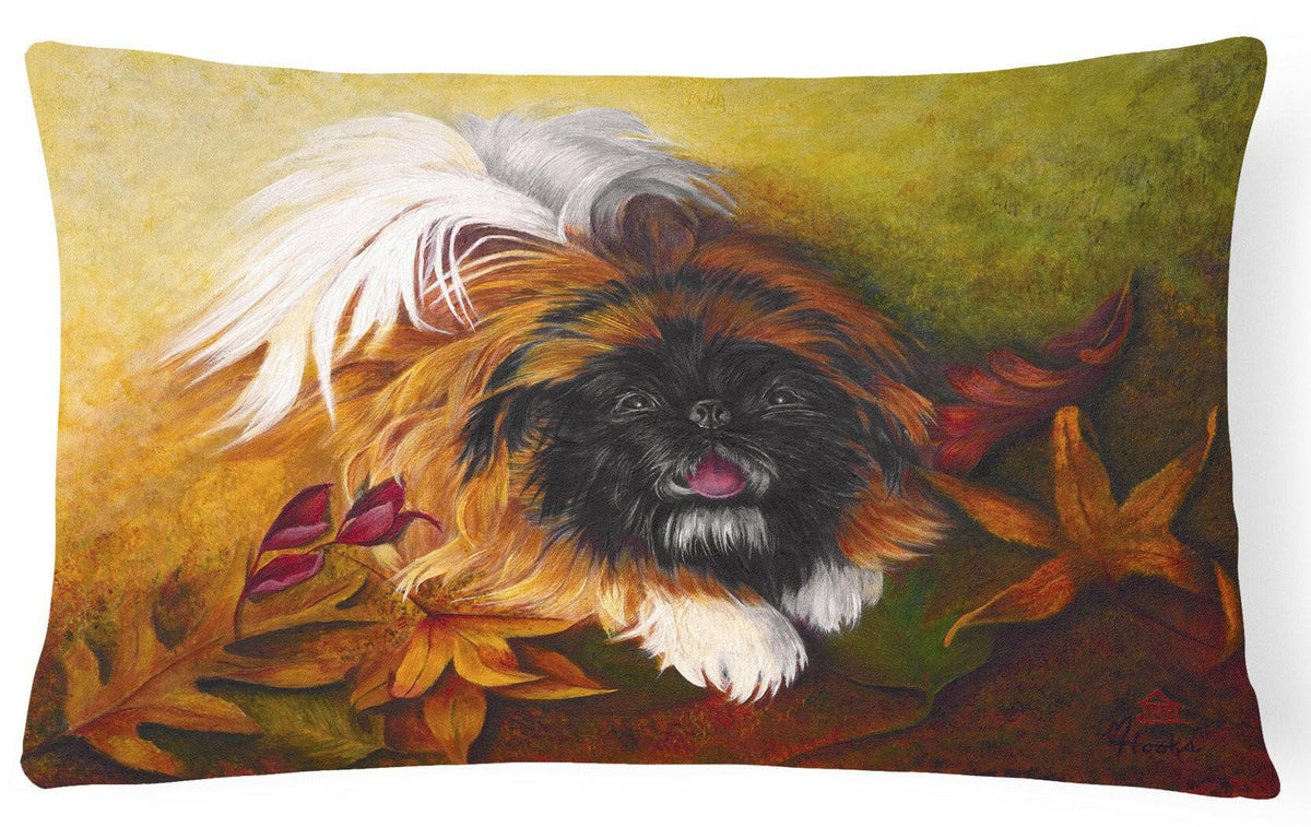 Pekingese Boogie Fabric Decorative Pillow MH1046PW1216 by Caroline&#39;s Treasures