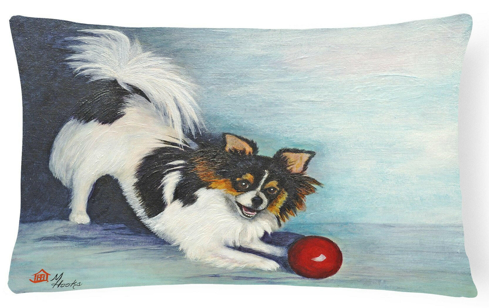 Chihuahua Play Ball Fabric Decorative Pillow MH1054PW1216 by Caroline's Treasures