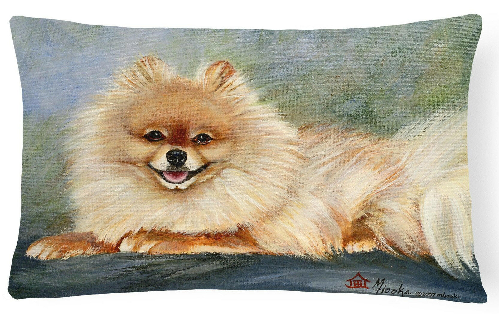 Pomeranian Full Body Fabric Decorative Pillow MH1055PW1216 by Caroline's Treasures