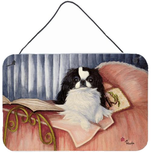 Japanese Chin Reading in Bed Wall or Door Hanging Prints by Caroline&#39;s Treasures