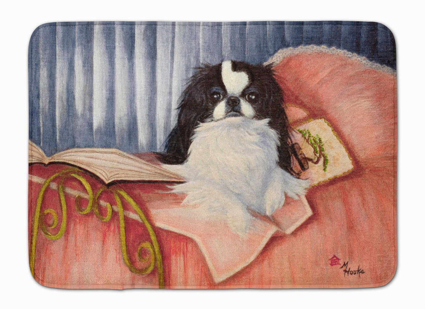 Japanese Chin Reading in Bed Machine Washable Memory Foam Mat MH1058RUG - the-store.com