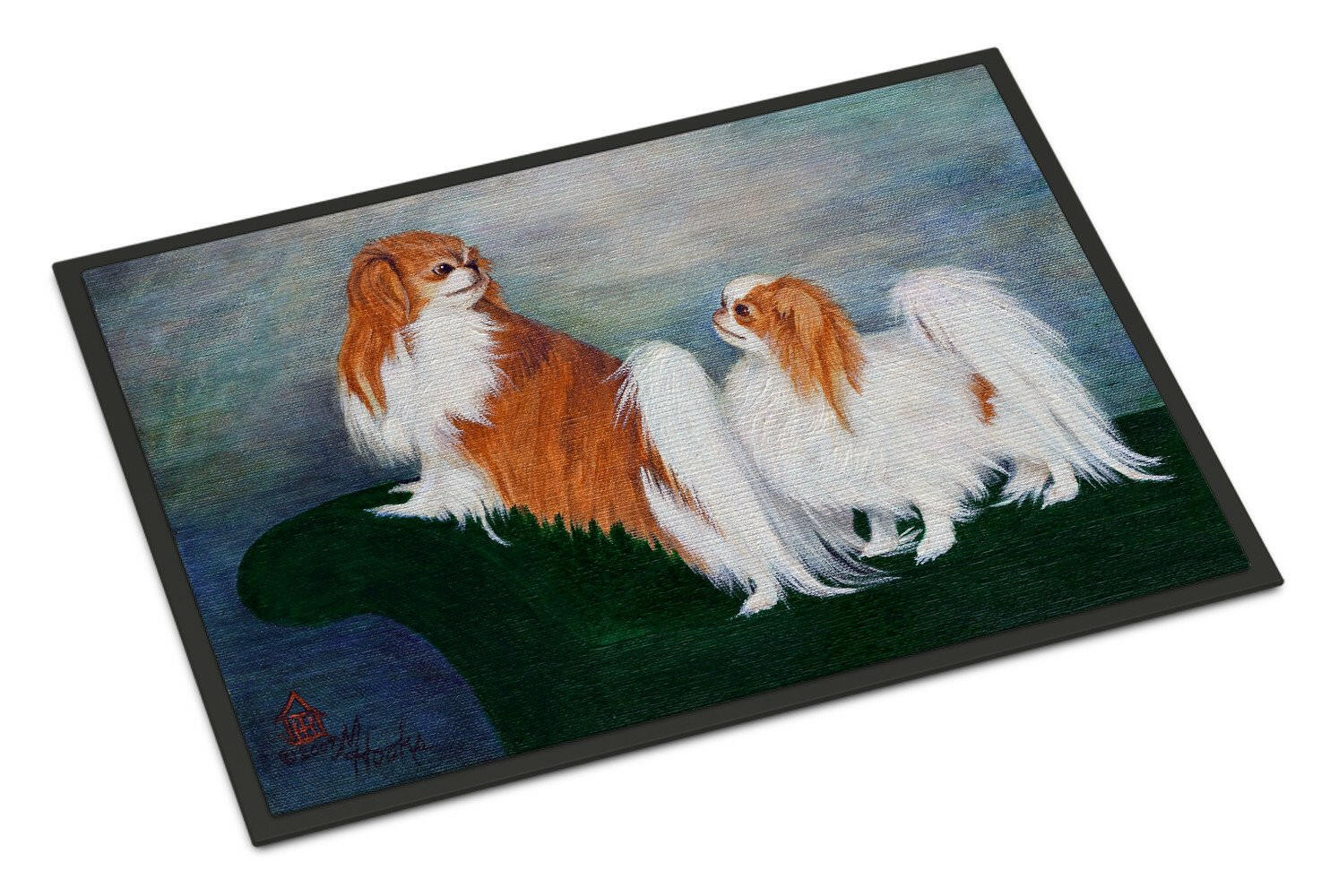 Japanese Chin Standing on my tail Indoor or Outdoor Mat 24x36 MH1059JMAT - the-store.com