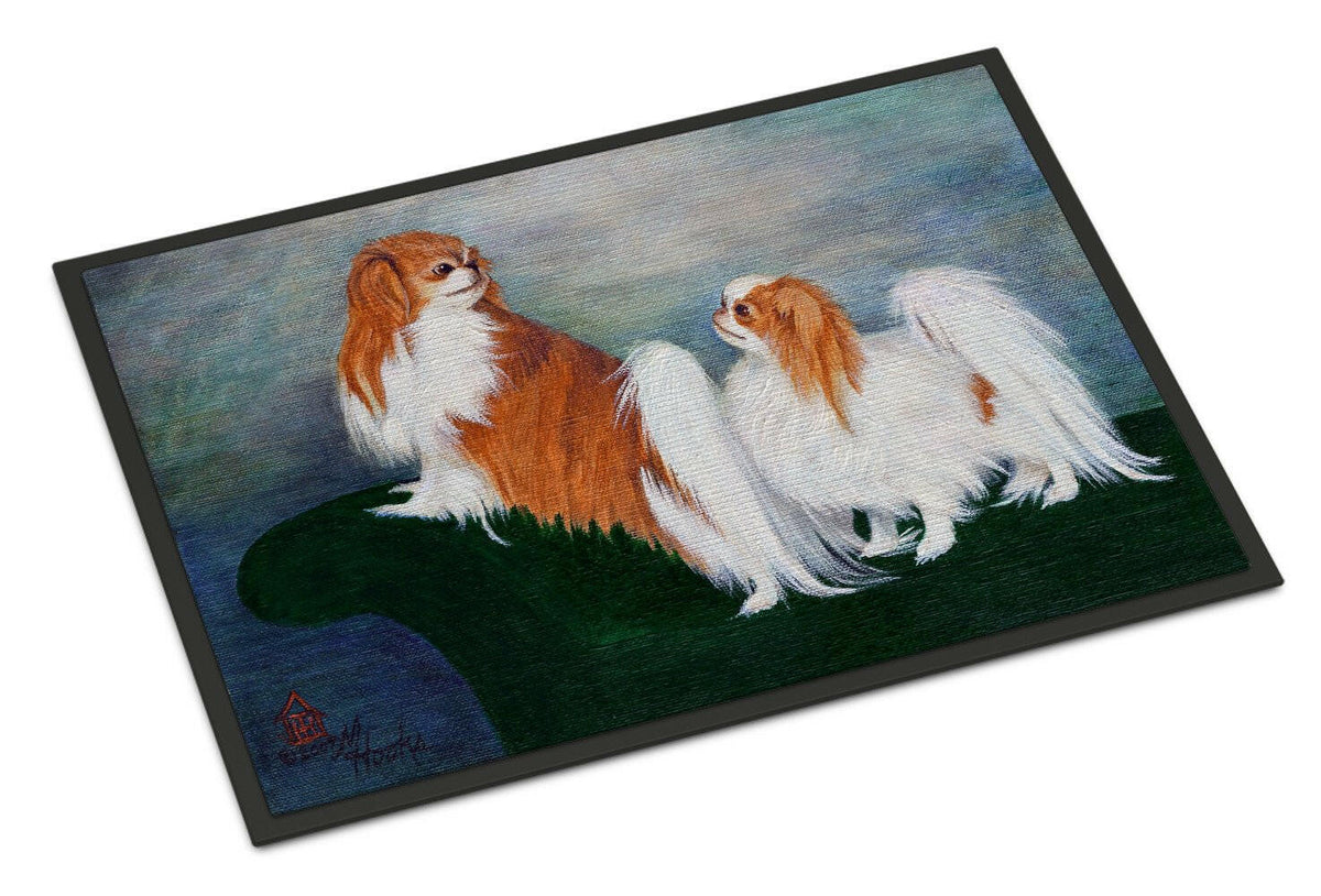 Japanese Chin Standing on my tail Indoor or Outdoor Mat 18x27 MH1059MAT - the-store.com