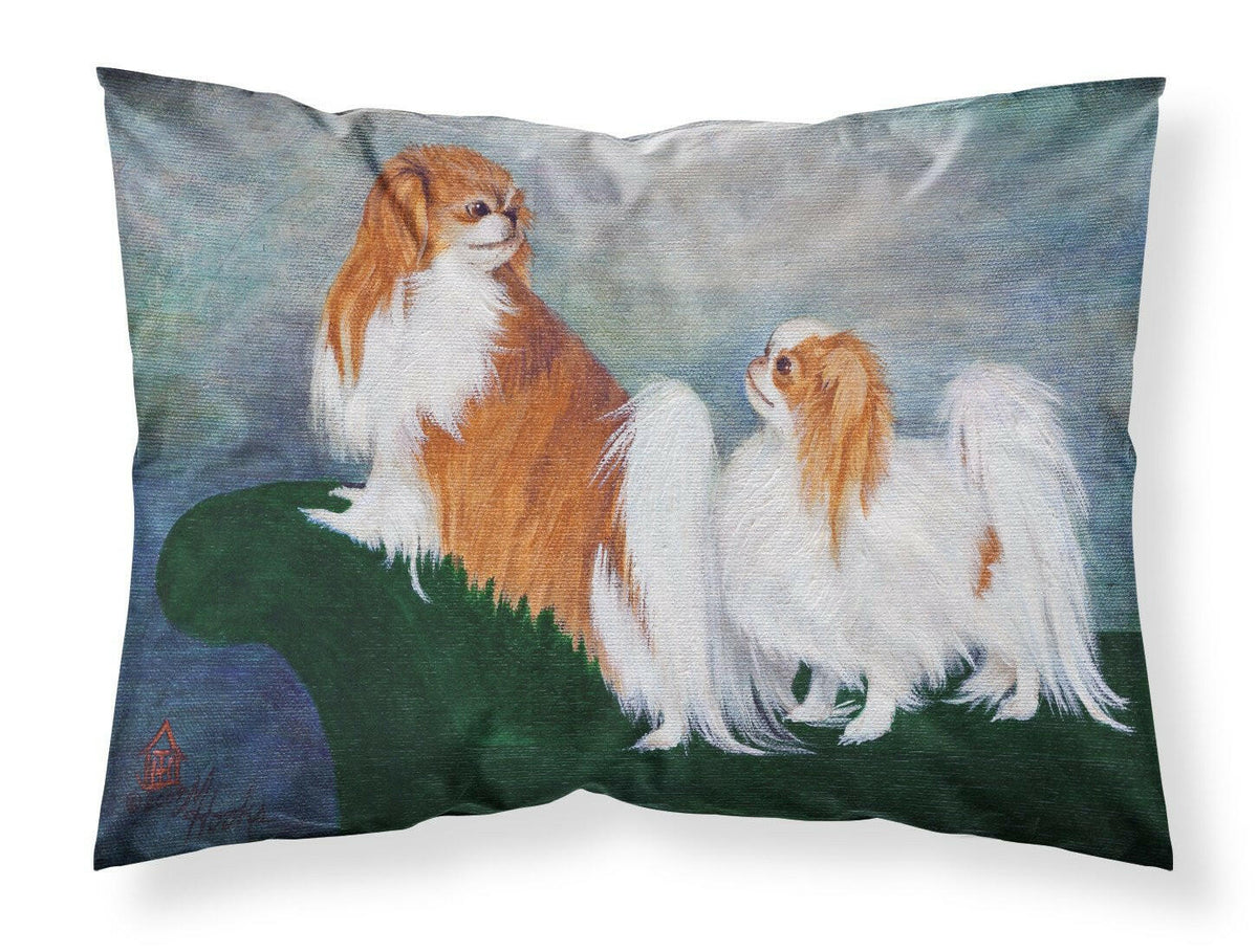 Japanese Chin Standing on my tail Fabric Standard Pillowcase MH1059PILLOWCASE by Caroline&#39;s Treasures