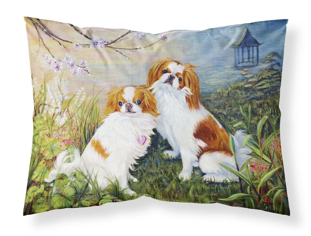 Japanese Chin Wasabi and Ginger Fabric Standard Pillowcase MH1061PILLOWCASE by Caroline&#39;s Treasures