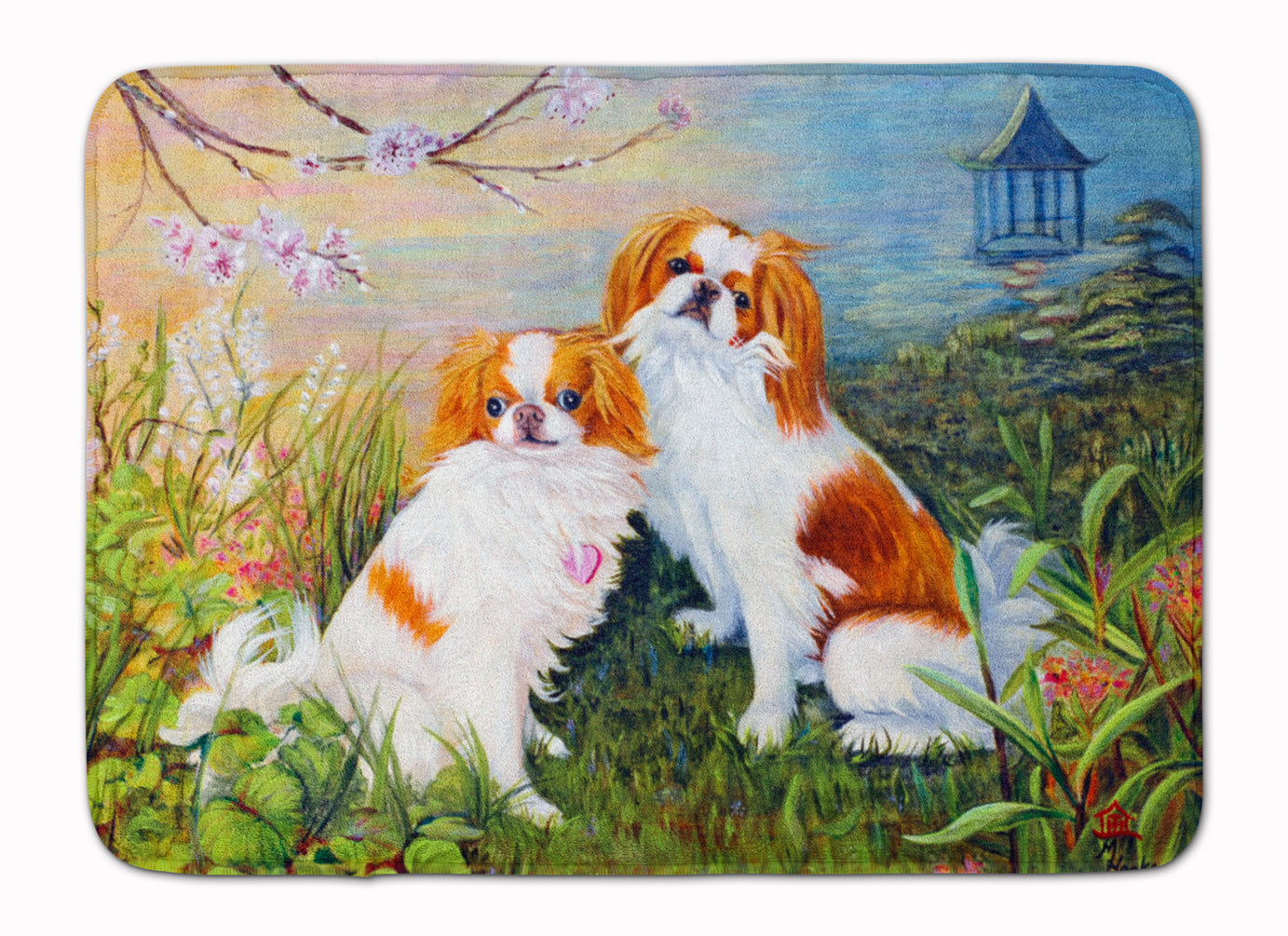Japanese Chin Wasabi and Ginger Machine Washable Memory Foam Mat MH1061RUG - the-store.com