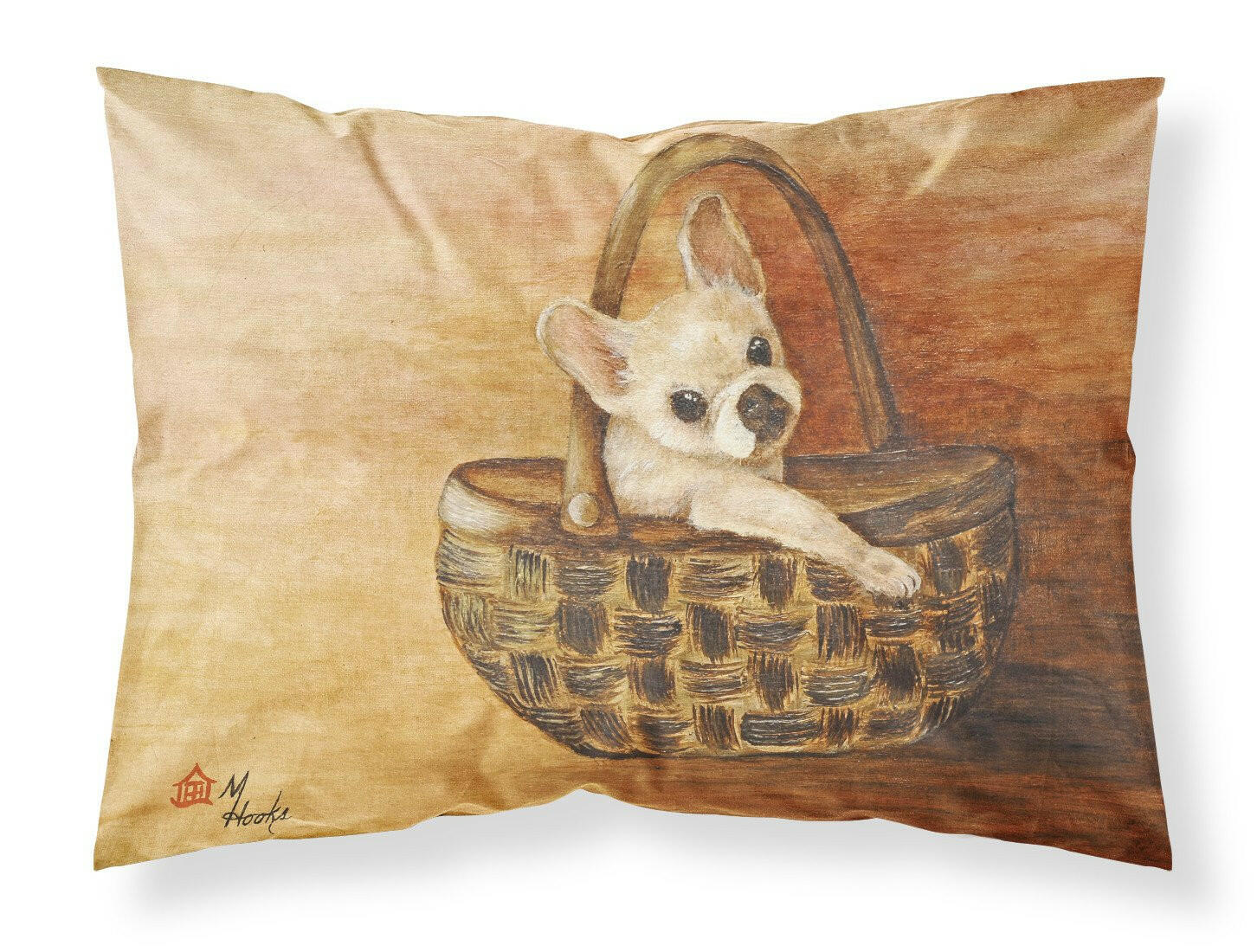 Caroline's Treasures French Bulldog Take me TOO Fabric Standard Pillowcase – Artistic Decorative Front, White Back MH1063PILLOWCASE
