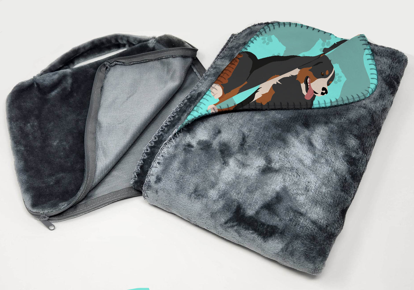 Bernese Mountain Dog Soft Travel Blanket with Bag - the-store.com
