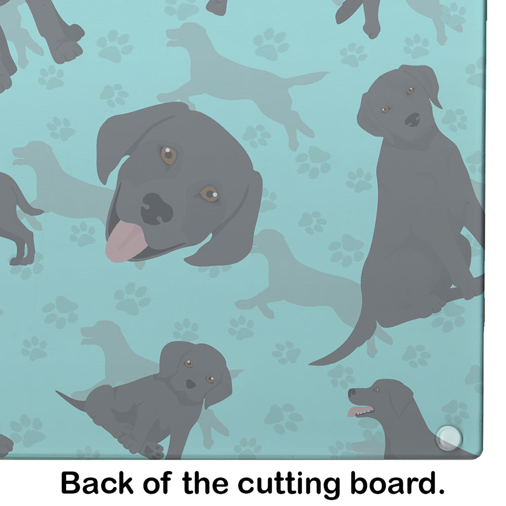 Black Labrador Retriever Glass Cutting Board Large - the-store.com