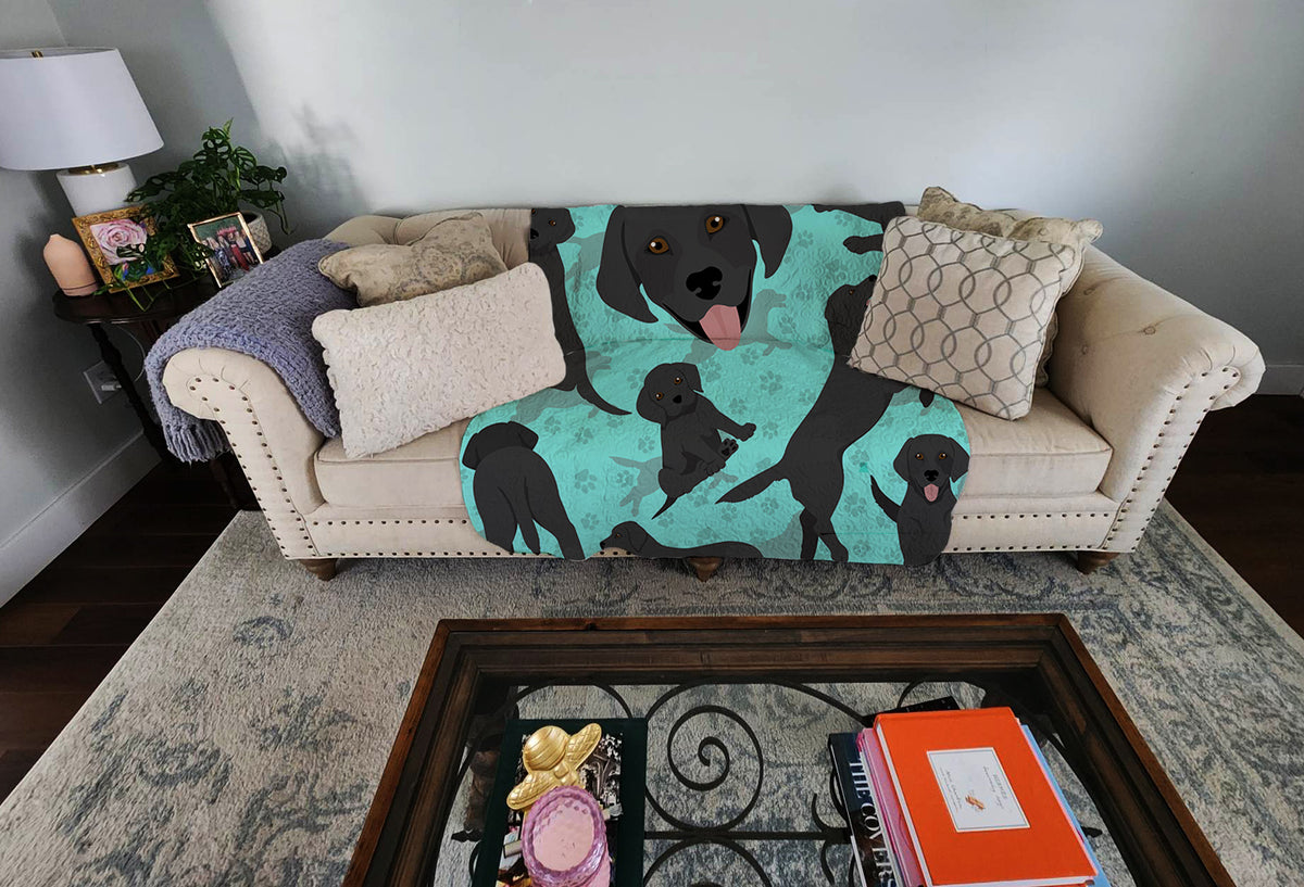 Caroline's Treasures Black Labrador Retriever Quilted Blanket 50x60
