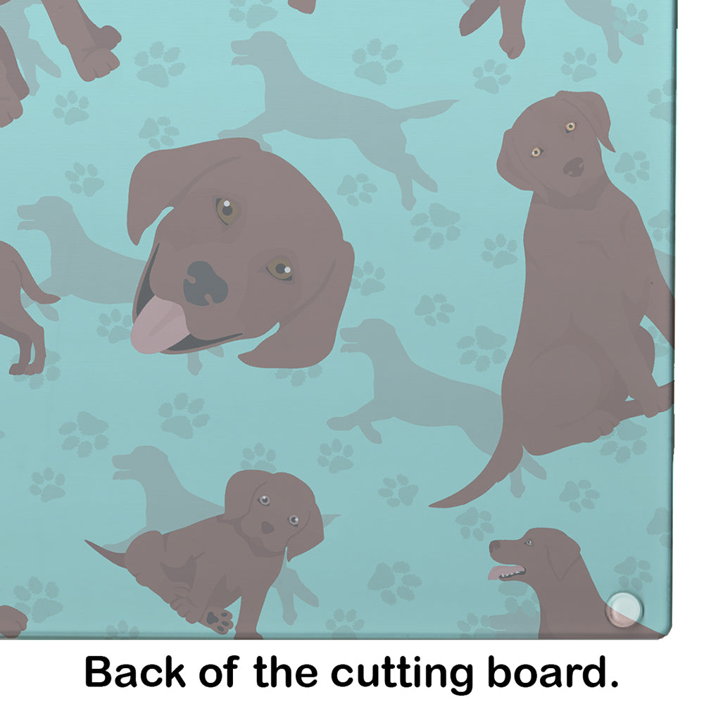 Chocolate Labrador Retriever Glass Cutting Board Large - the-store.com