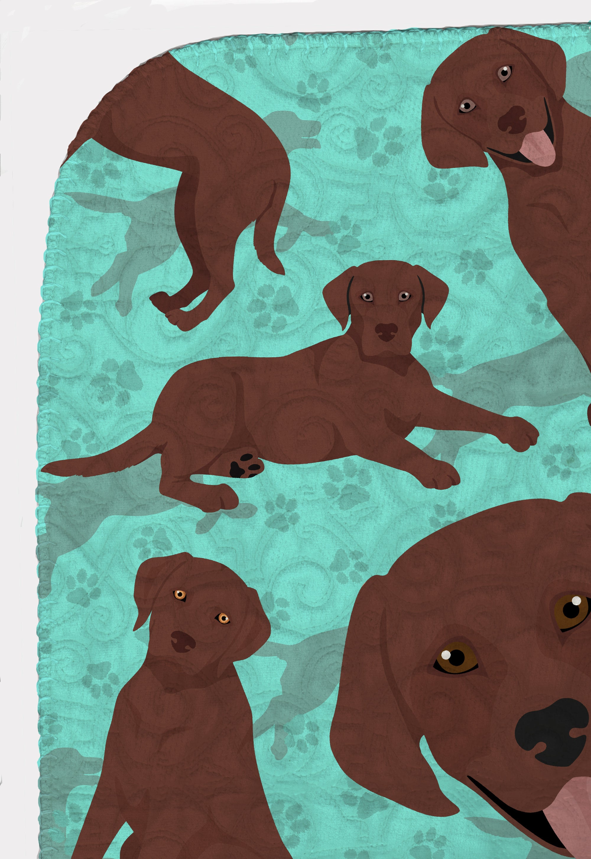 Chocolate Labrador Retriever Quilted Blanket 50x60 - the-store.com