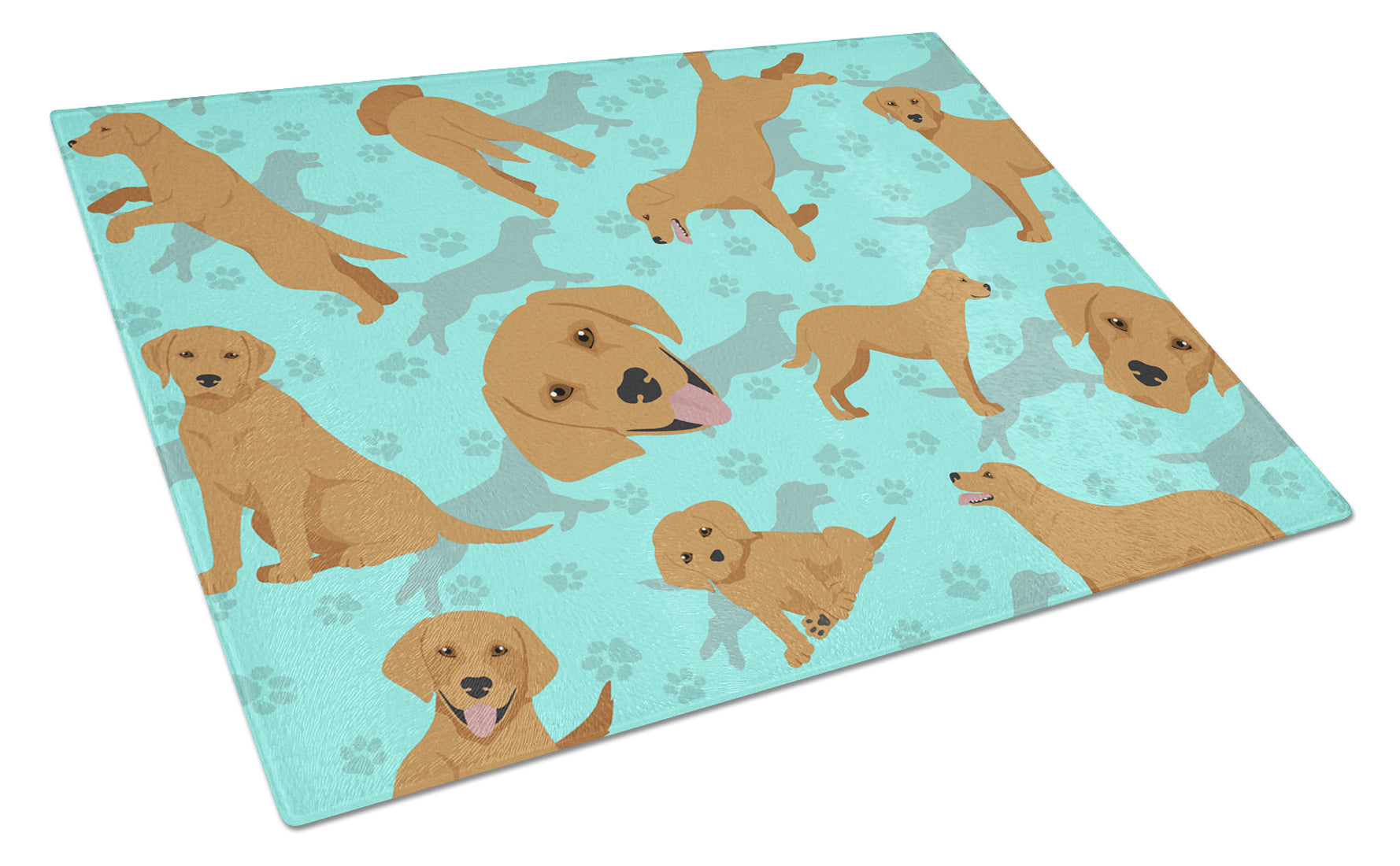 Buy this Red Fox Labrador Retriever Glass Cutting Board Large