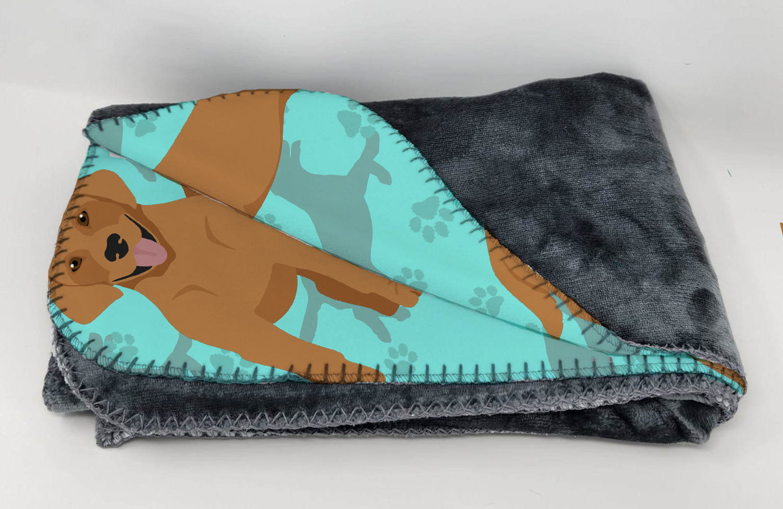 Red Fox Labrador Retriever Soft Travel Blanket with Bag - the-store.com