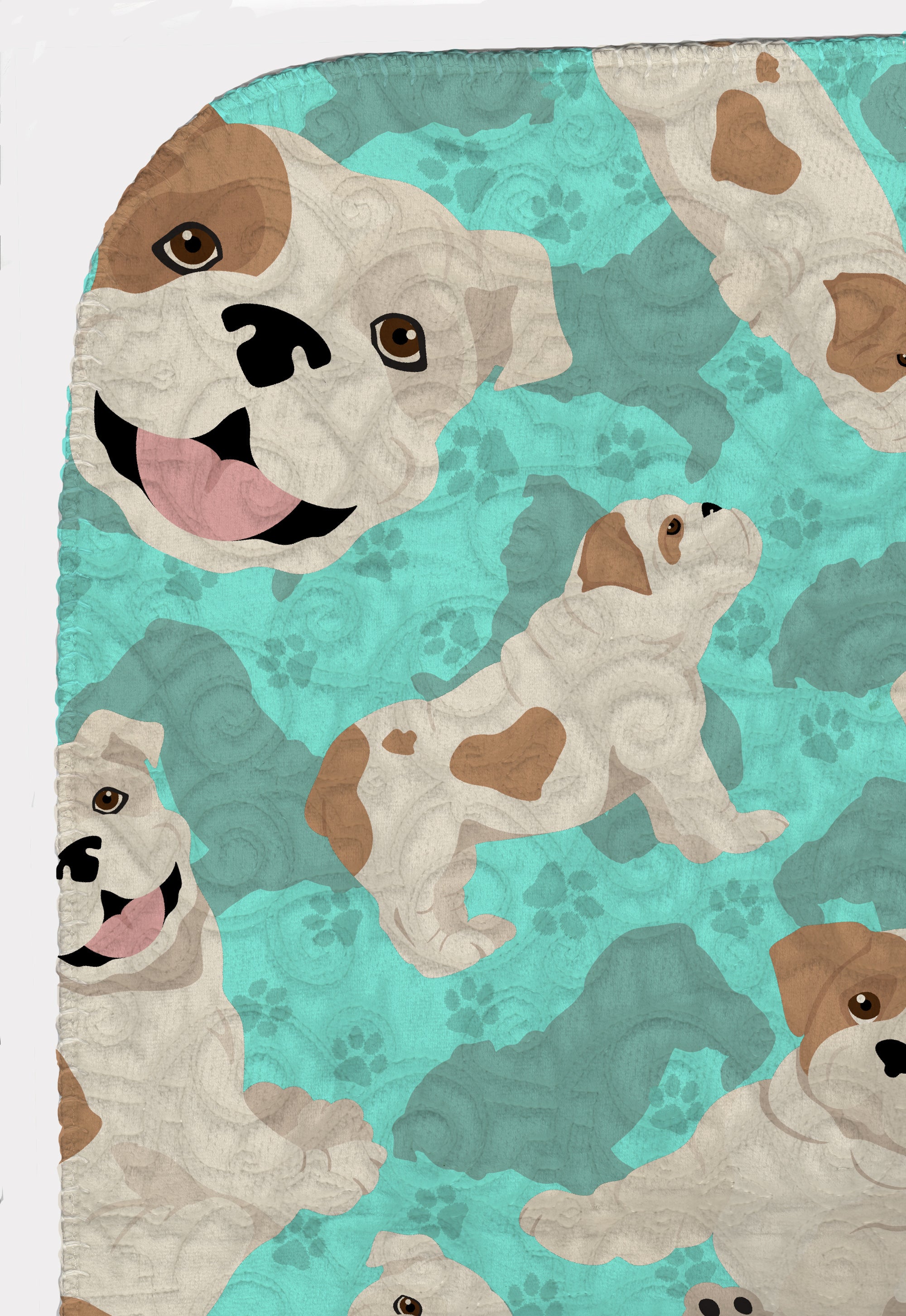 Piebald English Bulldog Quilted Blanket 50x60 - the-store.com
