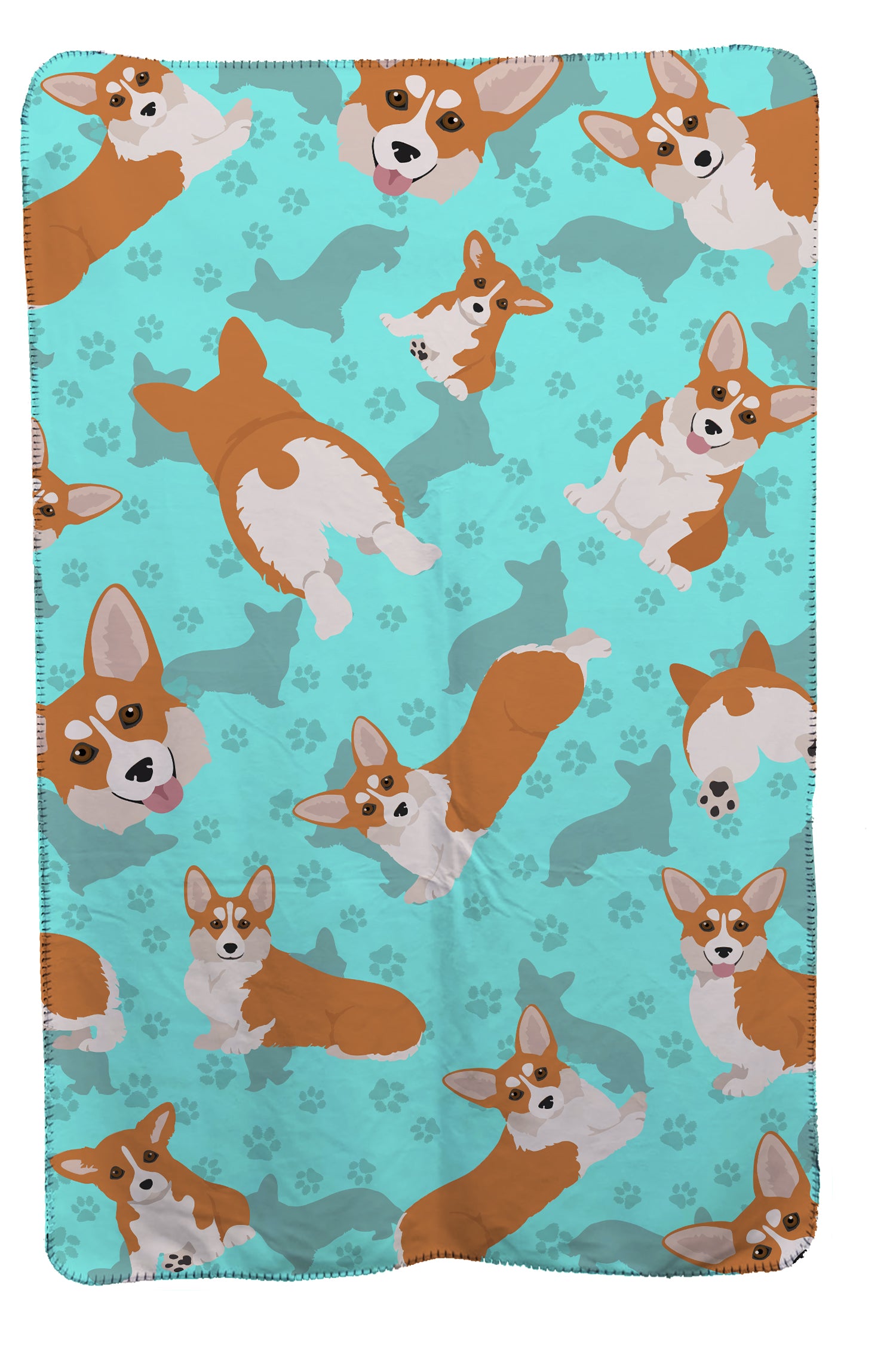 Buy this Red and White Pembroke Corgi Soft Travel Blanket with Bag