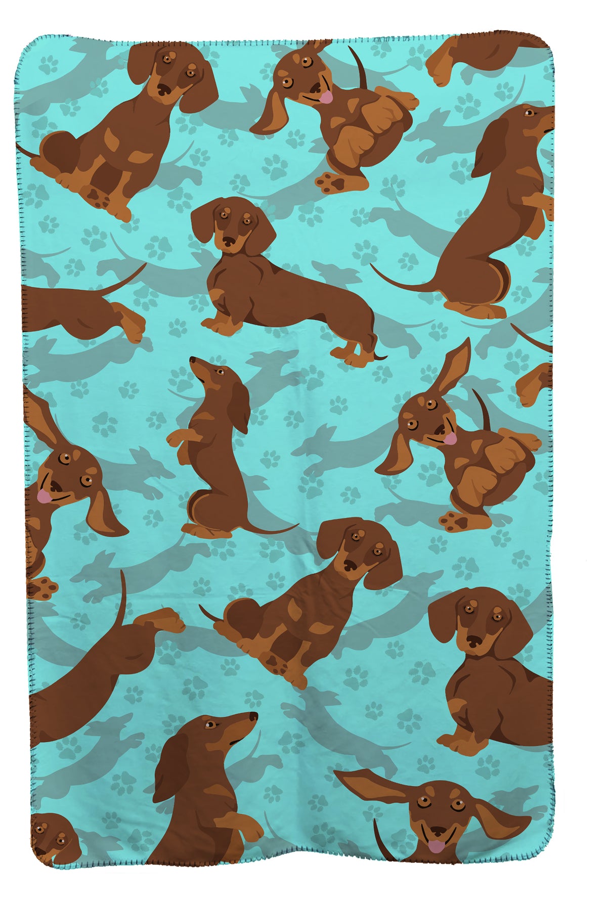 Buy this Chocolate and Tan Dachshund Soft Travel Blanket with Bag