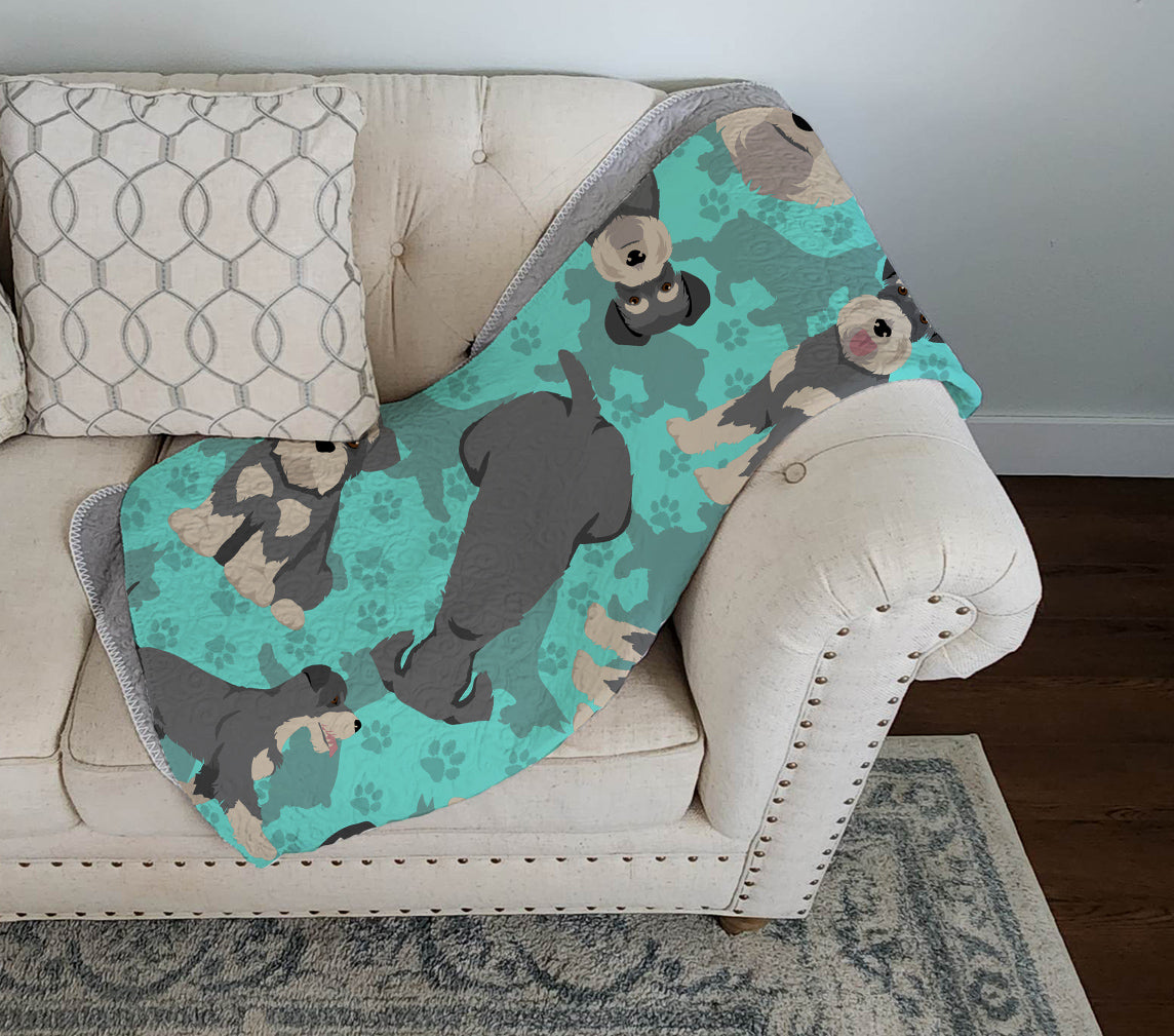Schnauzer Quilted Blanket 50x60 - the-store.com