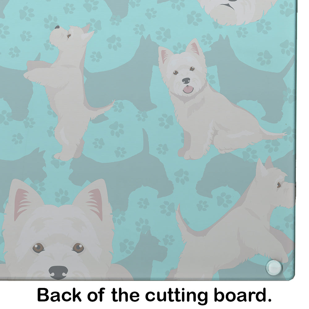 Westie Glass Cutting Board Large - the-store.com