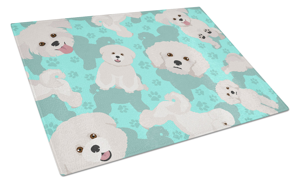 Buy this Bichon Frise Glass Cutting Board Large