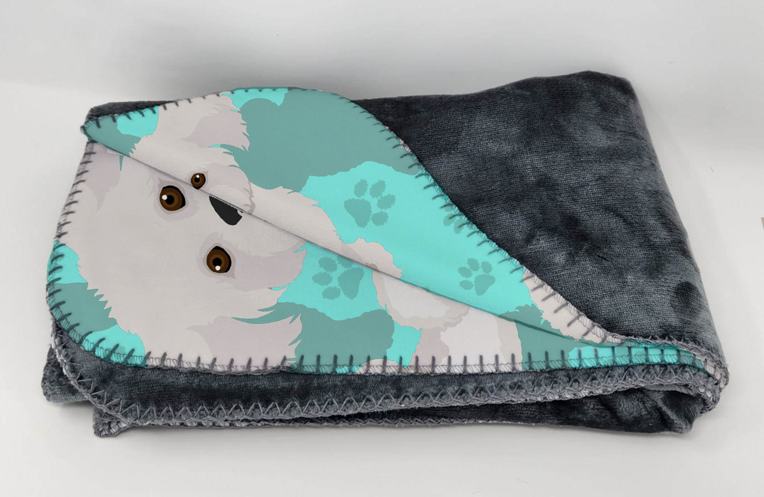 Buy this Bichon Frise Soft Travel Blanket with Bag
