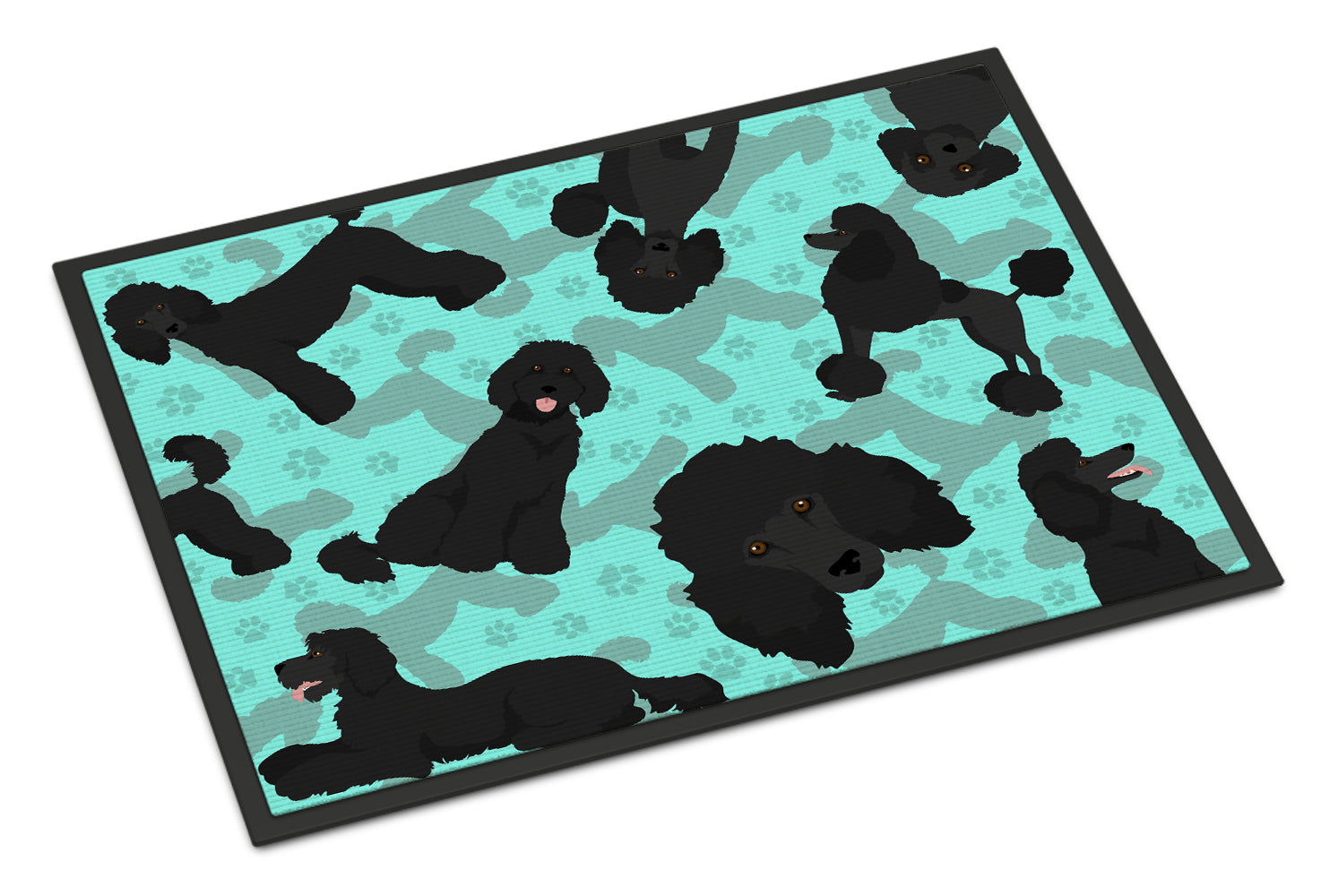 Buy this Black Standard Poodle Indoor or Outdoor Mat 24x36