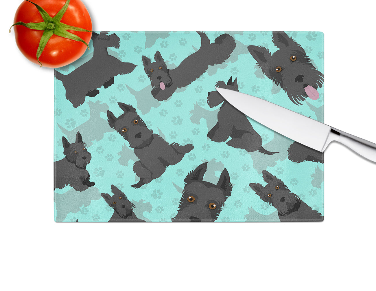 Scottish Terrier Glass Cutting Board Large - the-store.com