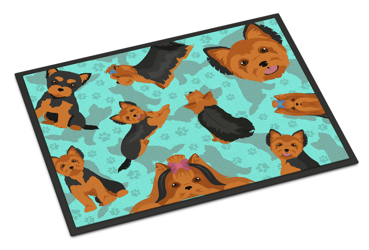Buy this Black and Tan Yorkie Indoor or Outdoor Mat 24x36