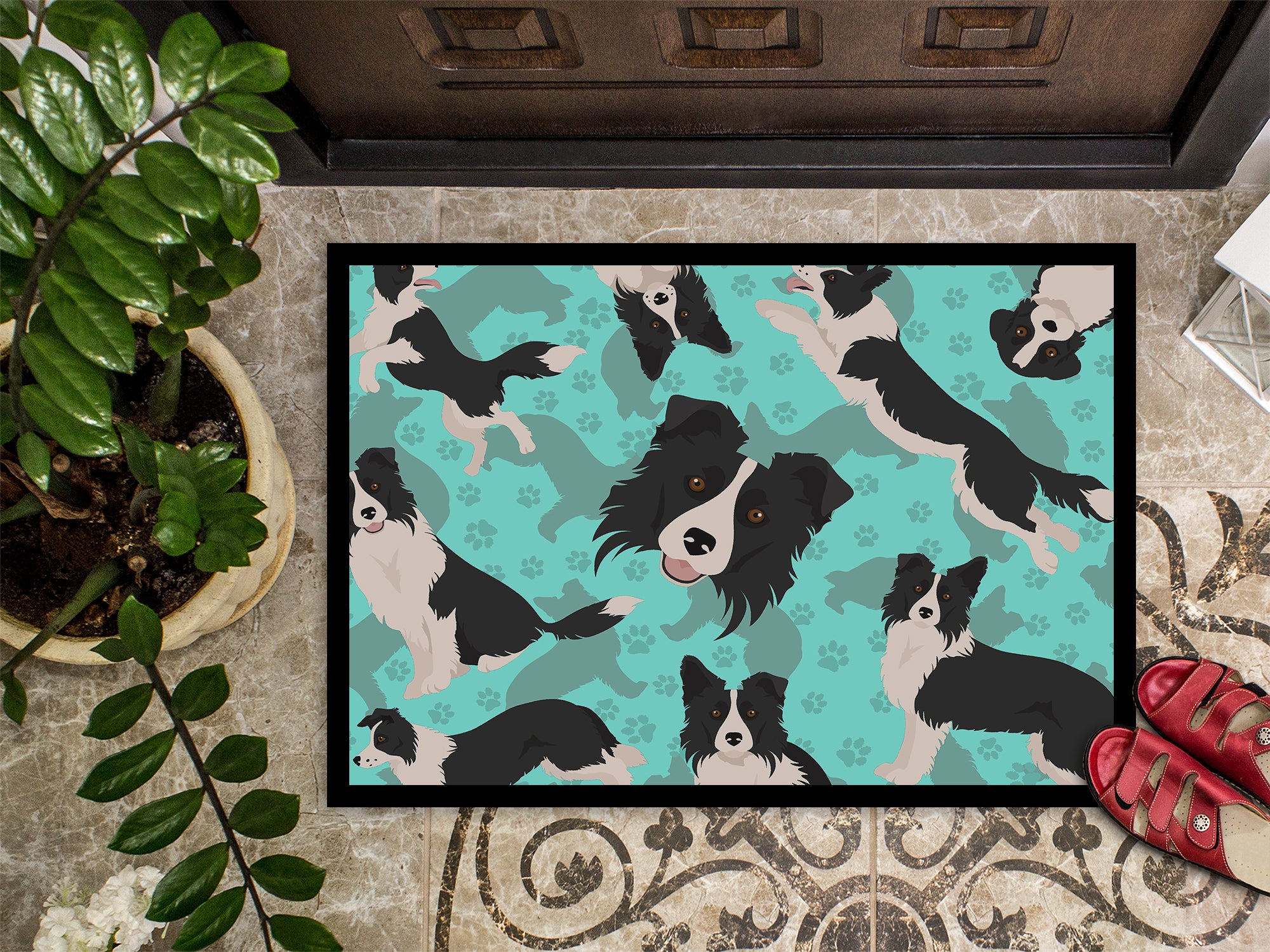 Border Collie Indoor or Outdoor Mat 24x36 - the-store.com