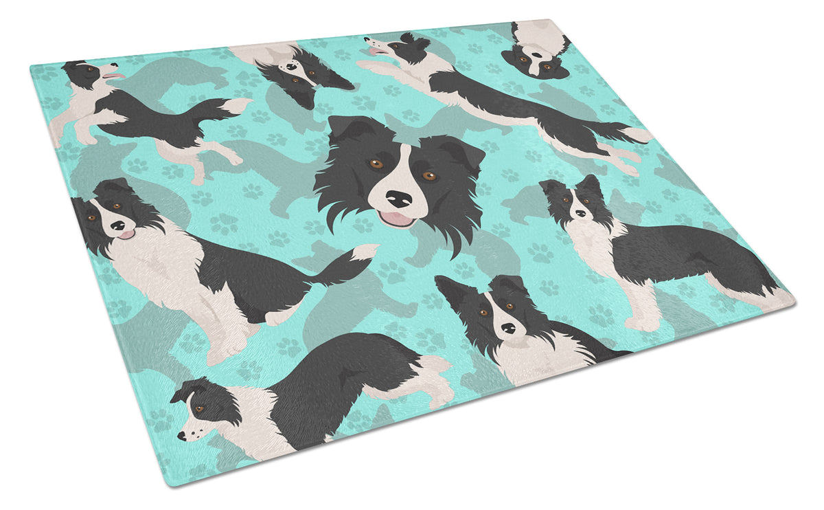 Buy this Border Collie Glass Cutting Board Large