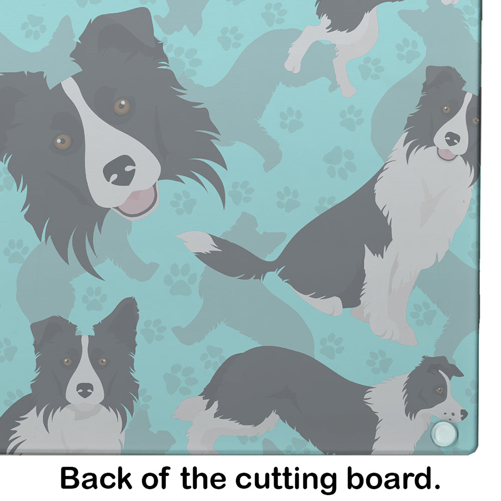 Border Collie Glass Cutting Board Large - the-store.com