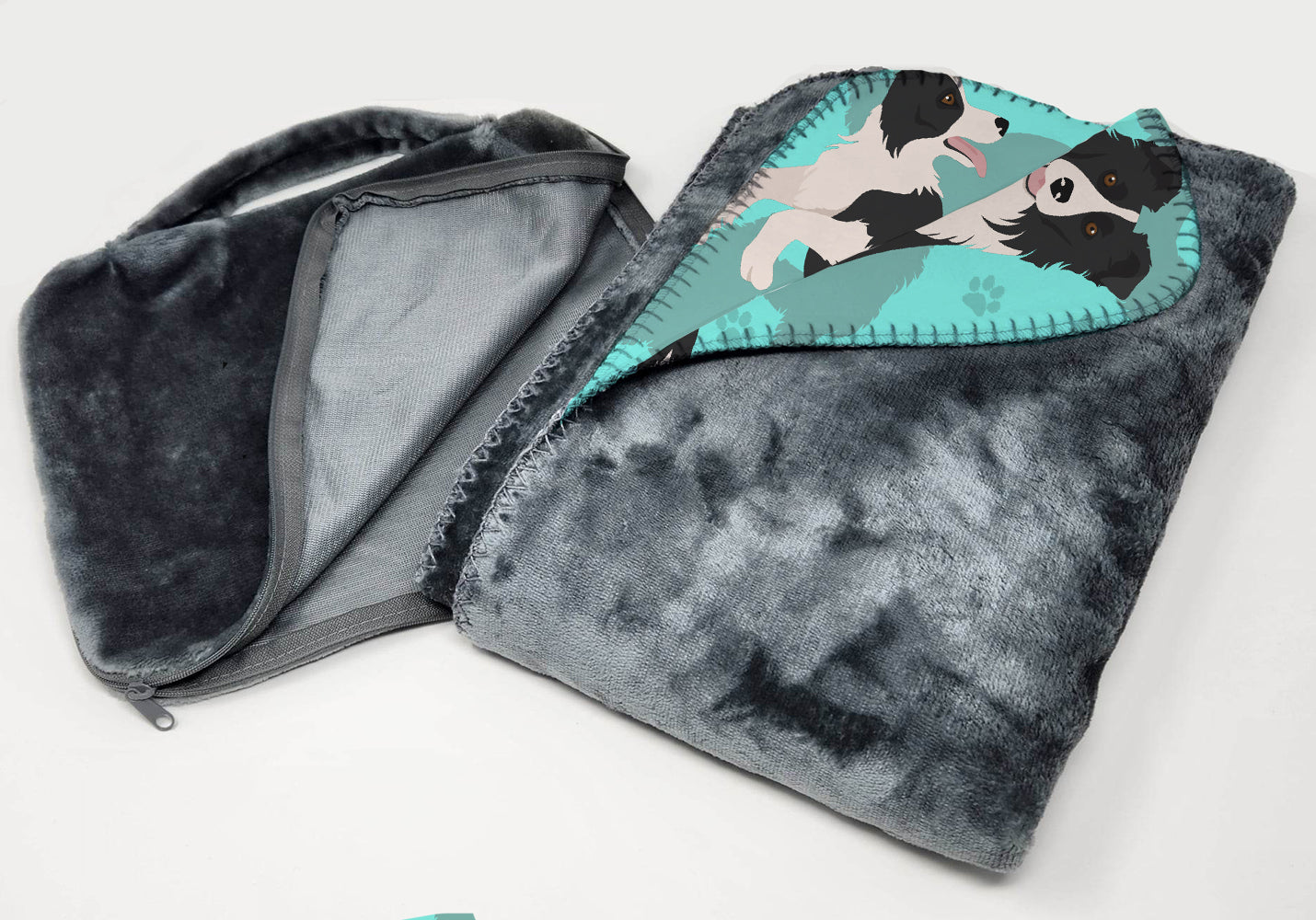 Border Collie Soft Travel Blanket with Bag - the-store.com