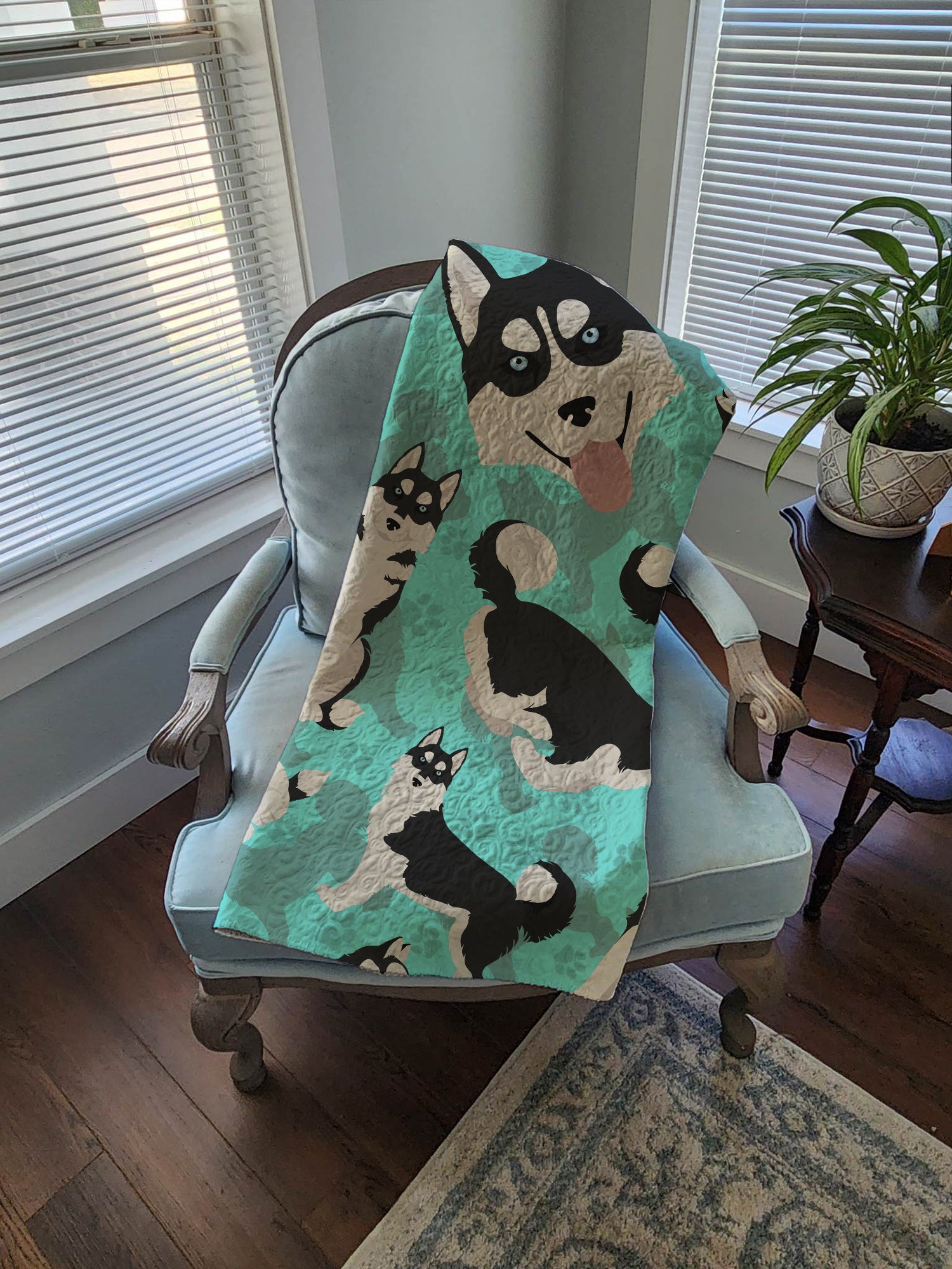 Siberian Husky Quilted Blanket 50x60 - the-store.com