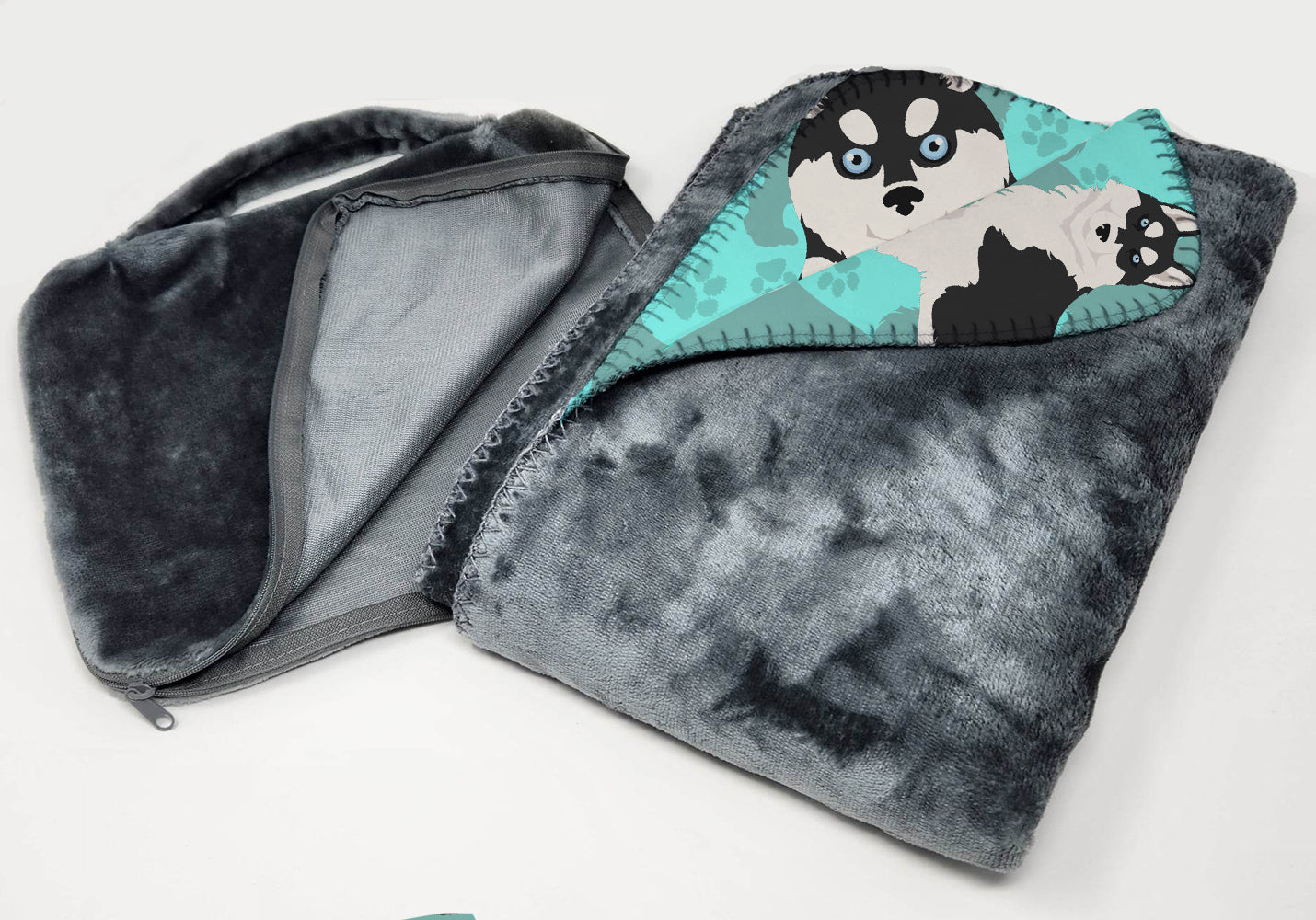 Siberian Husky Soft Travel Blanket with Bag - the-store.com