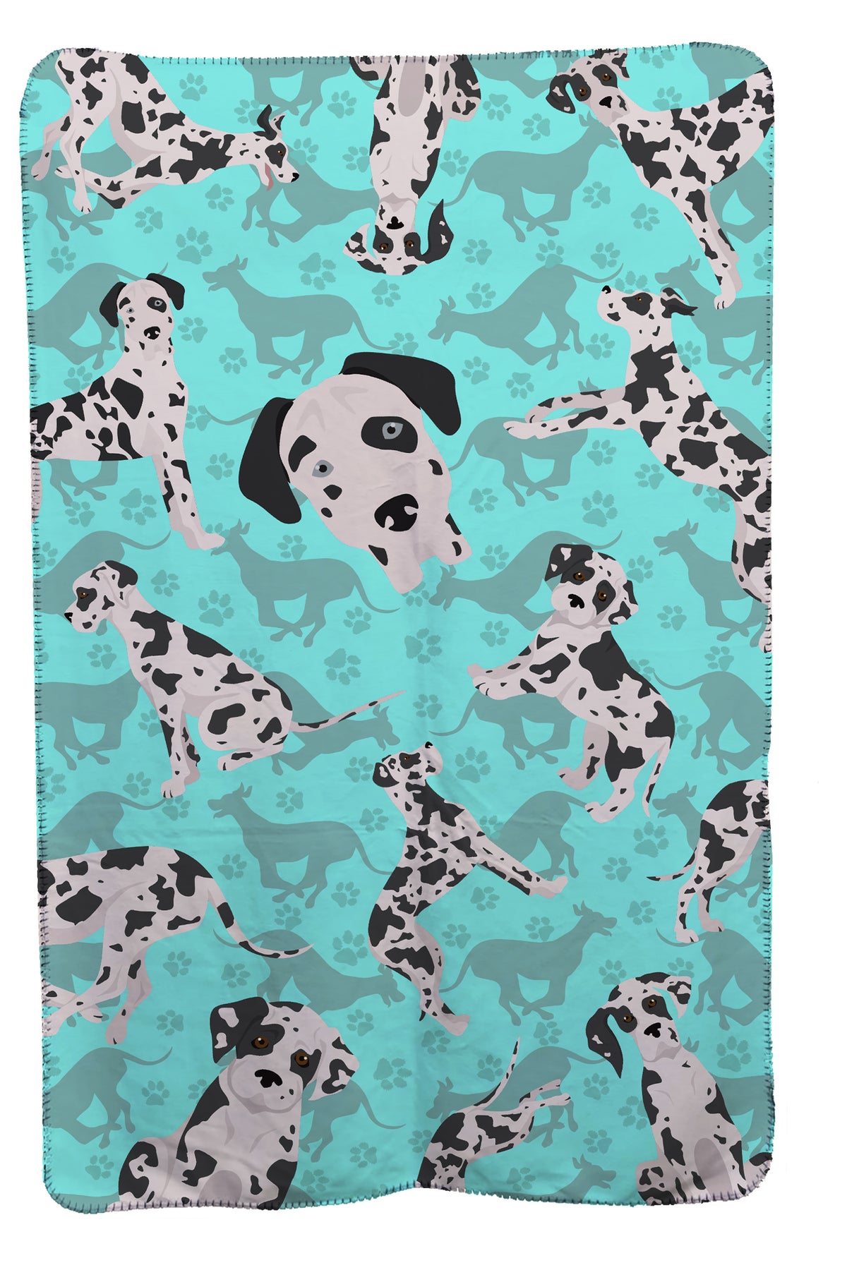 Buy this Harlequin Natural Ears Great Dane Soft Travel Blanket with Bag