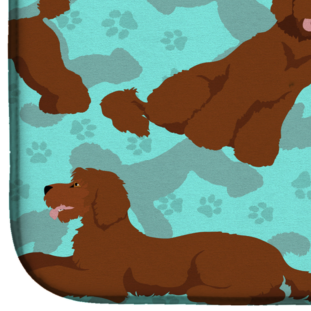 Chocolate Standard Poodle Dish Drying Mat
