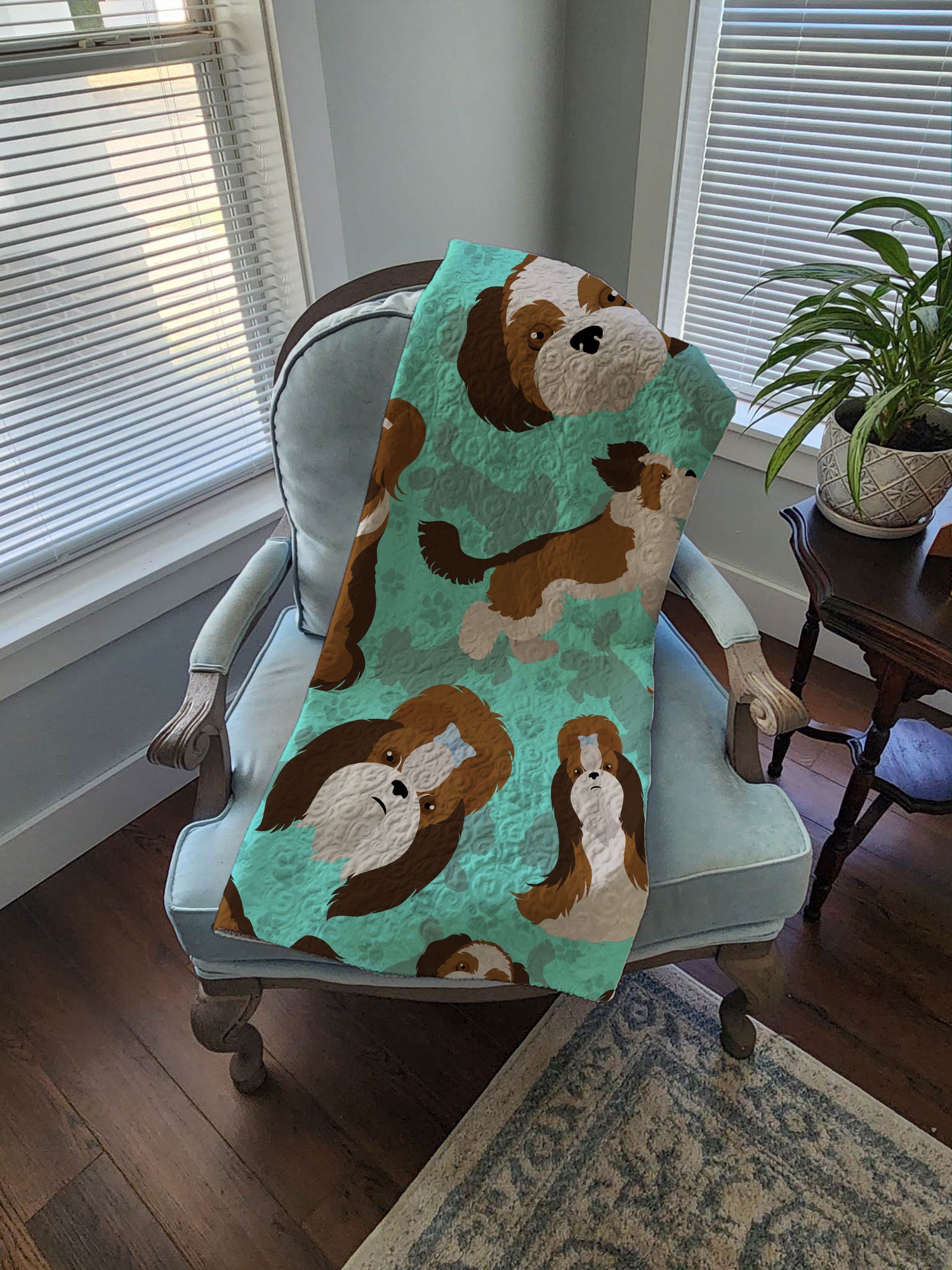 Shih Tzu Quilted Blanket 50x60 - the-store.com
