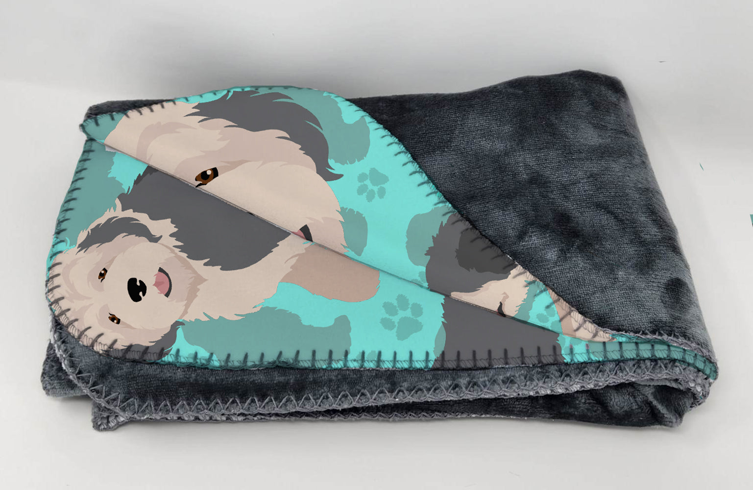 Old English Sheepdog Soft Travel Blanket with Bag - the-store.com