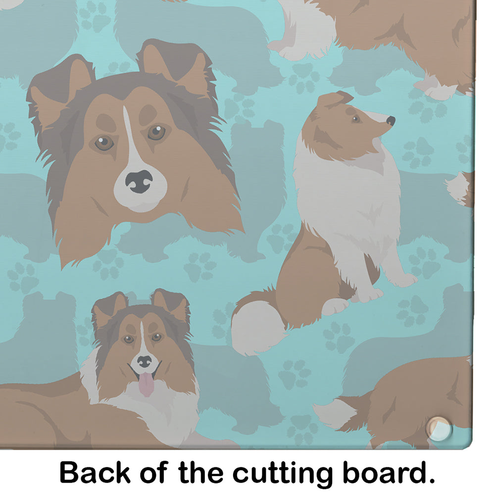 Sheltie Glass Cutting Board Large - the-store.com