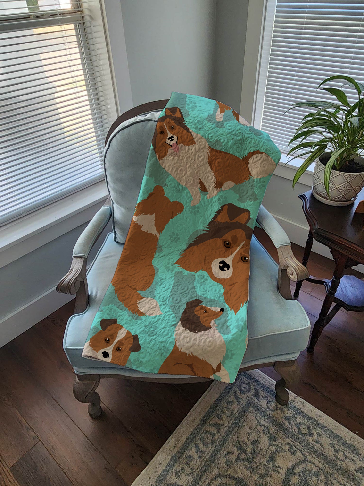 Sheltie Quilted Blanket 50x60 - the-store.com