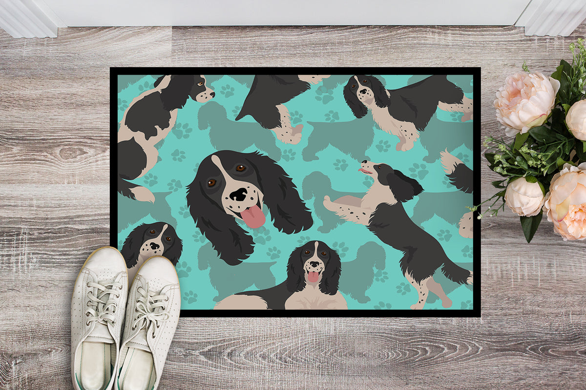 Caroline's Treasures Black and White English Springer Spaniel Doormat - 24x36 Decorative Floor Mat – Indoor/Outdoor Rug with Artistic Flair
