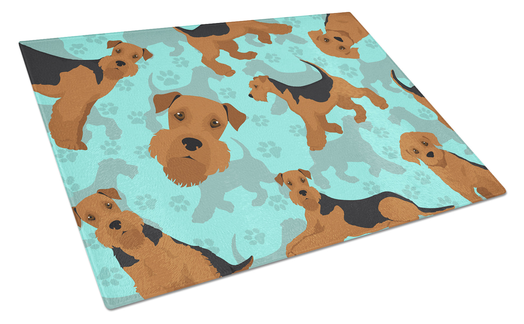Buy this Airedale Terrier Glass Cutting Board Large